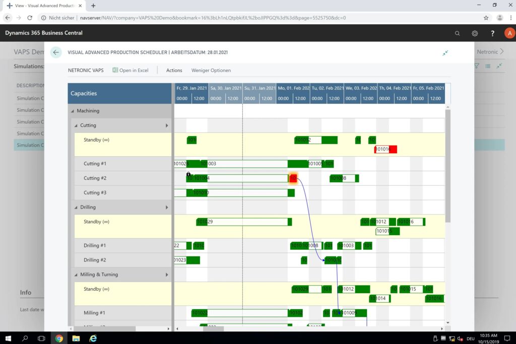 ERP manufacturing production scheduling