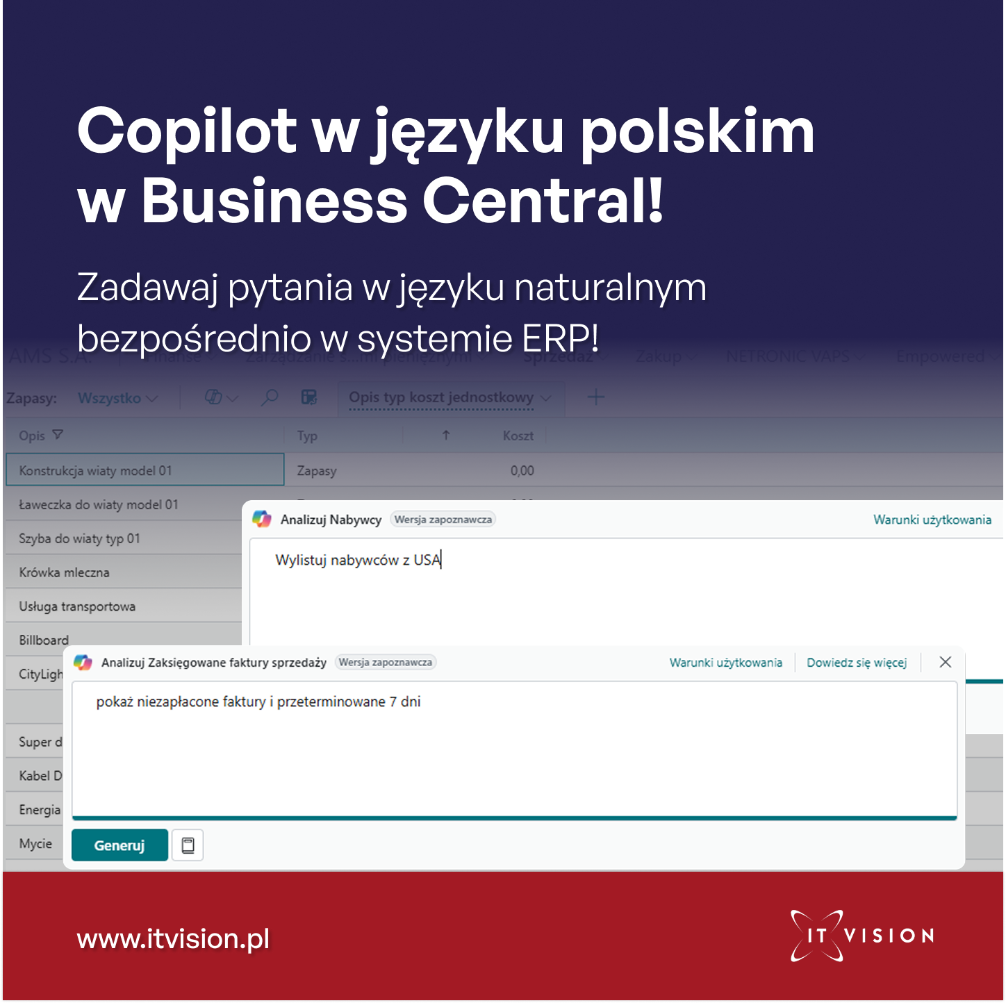 Copilot w języku polskim w Dynamics 365 Business Central. W jaki sposób z niego korzystać?